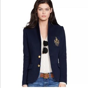 Vintage Ralph Lauren Bullion-Crest Wool Blazer